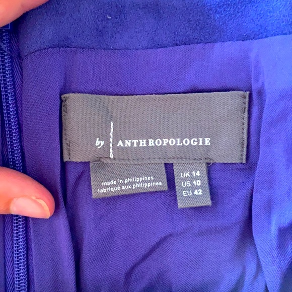 asymmetrical blue fauxsuede skirt by anthropologie - Picture 4 of 6